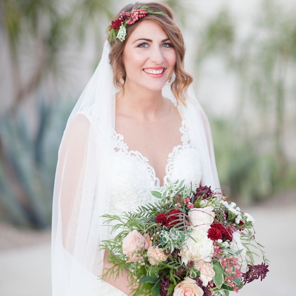 English Net Wedding Veil Cathedral Veil Bride - Picture 3 of 7